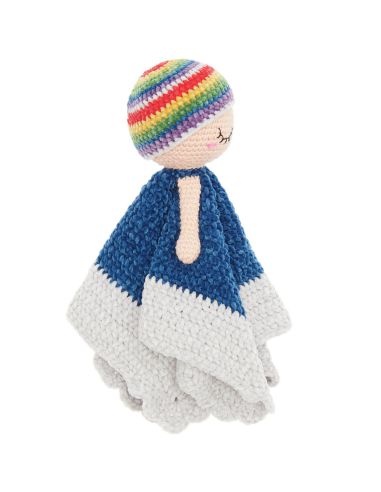 Kit de ganchillo para manta de peluche - Arcoíris