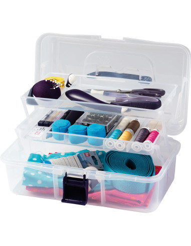 Caja de costura transparente