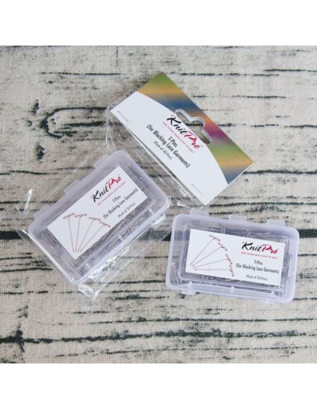 Caja de 50 alfileres para tejer en T KnitPro