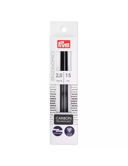 Agujas de tejer de doble punta de carbono Prym Ergonomics