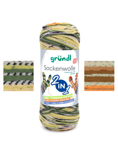 Laine à chaussettes Sockenwolle 2 en 1 Gründl