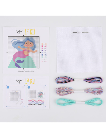Mi primer kit de punto de cruz - Sirena