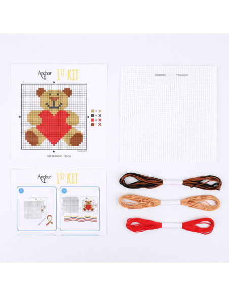 Mi primer kit de punto de cruz - Osito