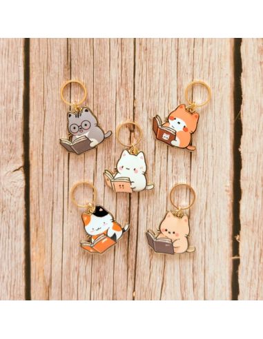 Juego de 5 anillos marcadores de puntos - Pequeños gatos de lectura