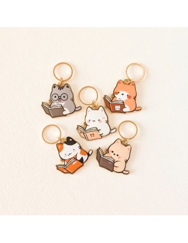 Juego de 5 anillos marcadores de puntos - Pequeños gatos de lectura