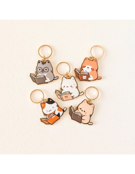 Juego de 5 anillos marcadores de puntos - Pequeños gatos de lectura