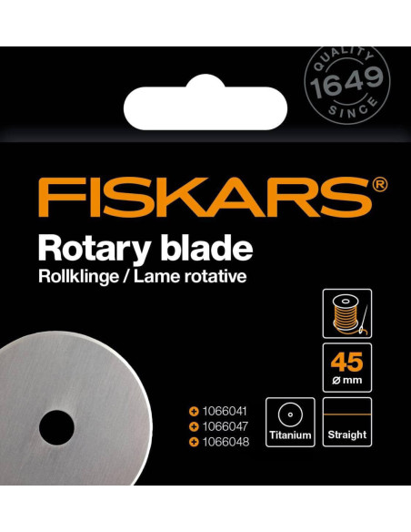 Cuchilla rotativa Fiskars Titanium Ø45 mm