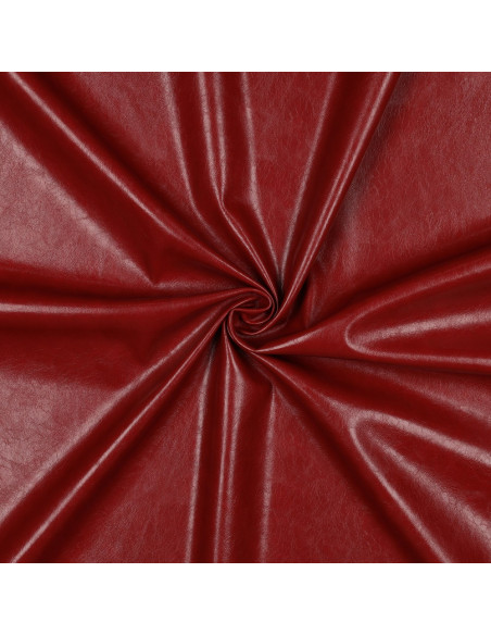 Tejido de imitación elástico brillante para confección - Rojo