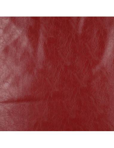 Tejido simil cuero elástico brillante para confección - Rojo