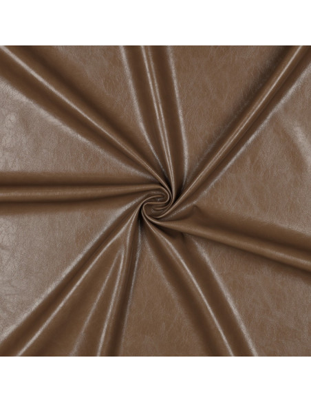 Tejido simil elástico brillante para vestimenta - Sepia