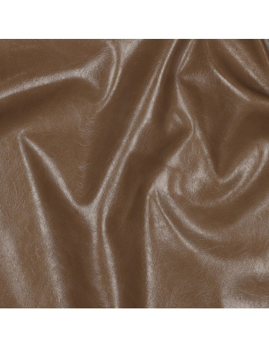 Tejido simil elástico brillante para vestimenta - Sepia