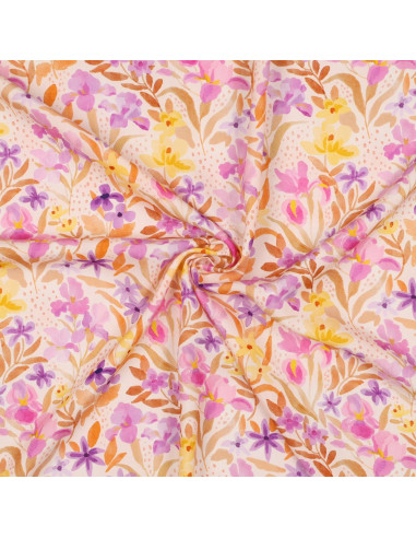 Tejido de viscosa - Flores