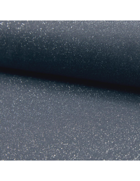 Tejido de punto ribete lurex - Denim lurex plata
