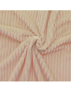 Tejido minky de canalé grueso - Beige