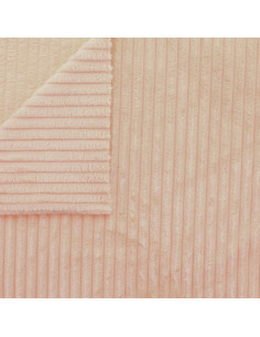 Tejido minky de canalé grueso - Beige 2