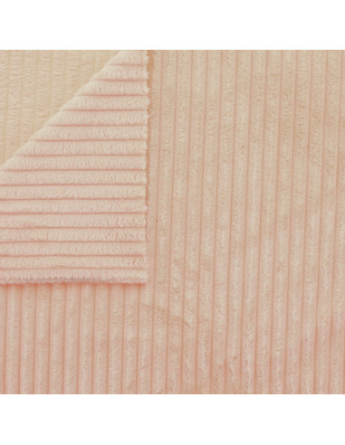 Tejido minky de canalé grueso - Beige