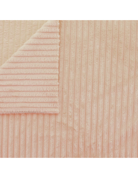 Tejido minky de canalé grueso - Beige