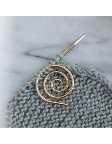 Espiral tope de puntos para tejer - Dorado