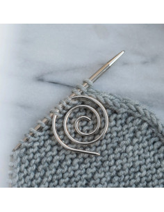 Espiral para detener puntos de tejido - Plata