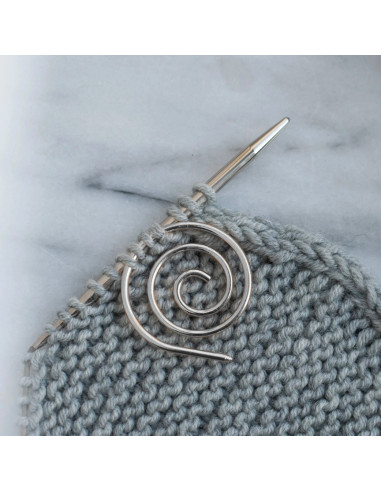 Espiral para detener puntos de tejido - Plata