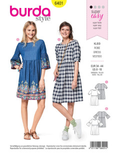 Patrón de vestido - Burda 6401