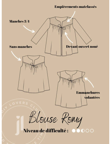 Patron de blouse Romy - Joli Lab