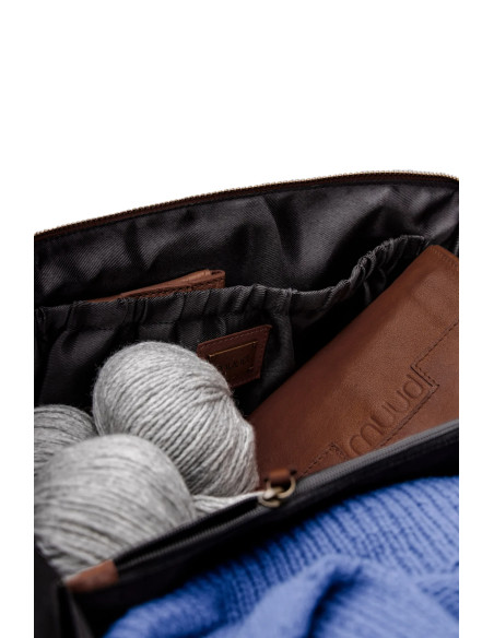 Bolso bandolera Muud Cleo midi - Marrón Intenso