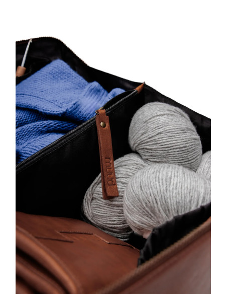 Bolso bandolera Muud Cleo midi - Marrón Intenso