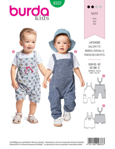 Patrón de peto - Burda 9337
