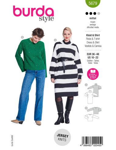 Patrón de suéter - Burda 5679