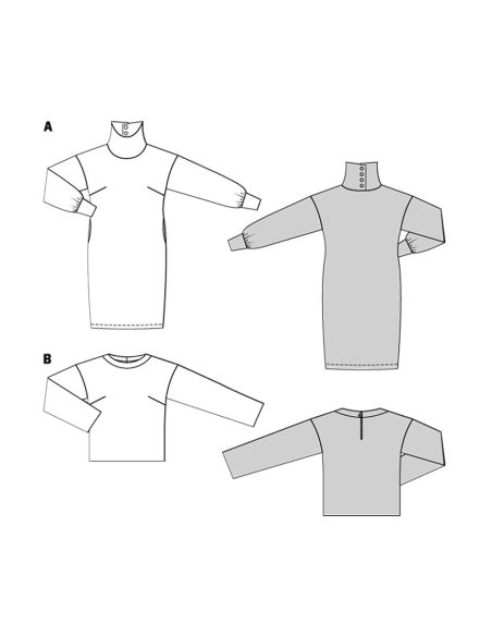 Patrón de suéter - Burda 5679