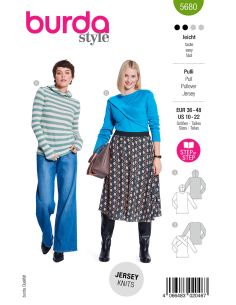 Patrón de suéter y camiseta - Burda 5680