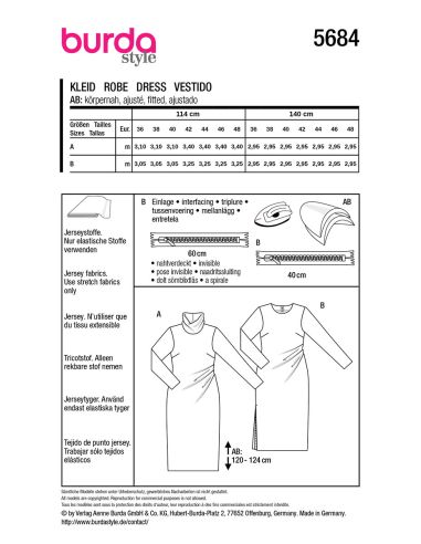 Patrón de vestido - Burda 5684