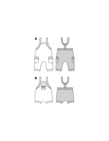 Patrón de peto - Burda 9337