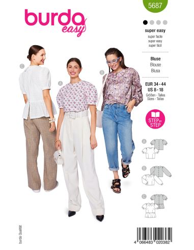 Patrón de blusa - Burda 5687