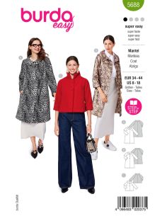 Patrón de abrigo y chaqueta - Burda 5688