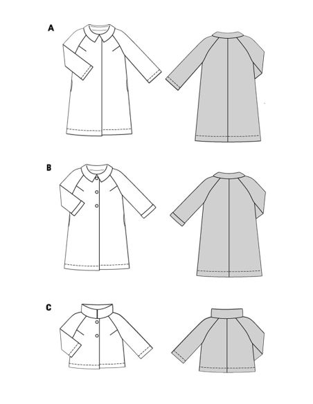 Patrón de abrigo y chaqueta - Burda 5688