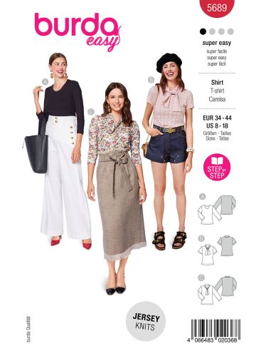 Patrón de camiseta - Burda 5689
