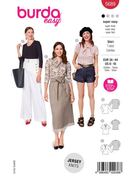 Patrón de camiseta - Burda 5689