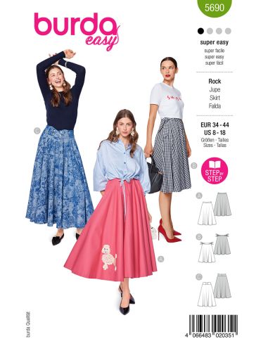 Patrón de falda - Burda 5690