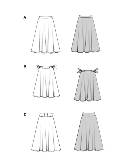 Patrón de falda - Burda 5690