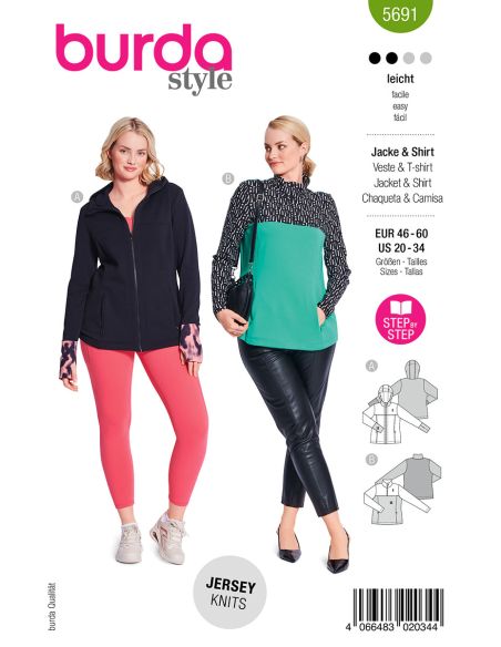 Patrón de camiseta - Burda 5691