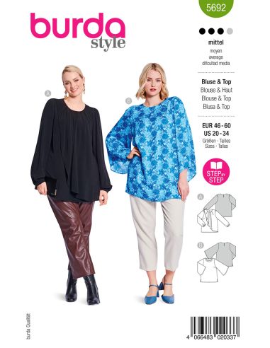 Patrón de blusa - Burda 5692