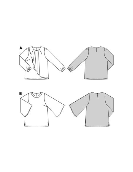 Patrón de blusa - Burda 5692