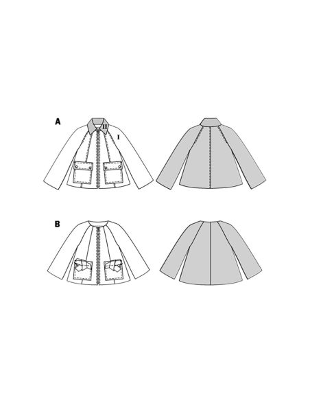 Patrón de chaqueta - Burda 5695