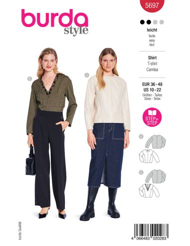 Patrón de camiseta - Burda 5697