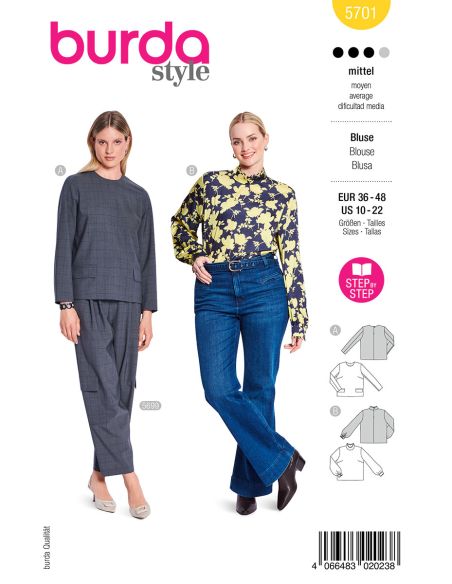 Patrón de blusa - Burda 5701