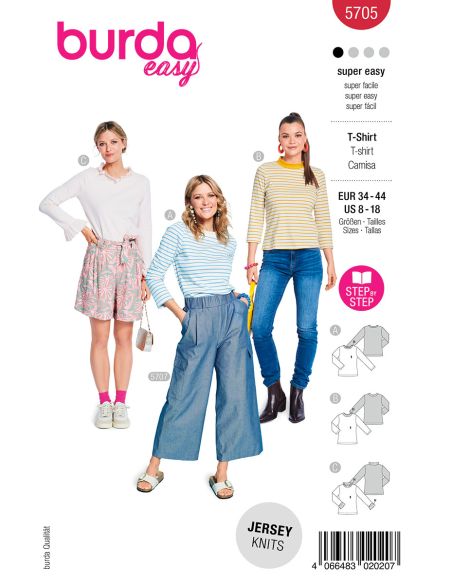 Patrón de camiseta - Burda 5705