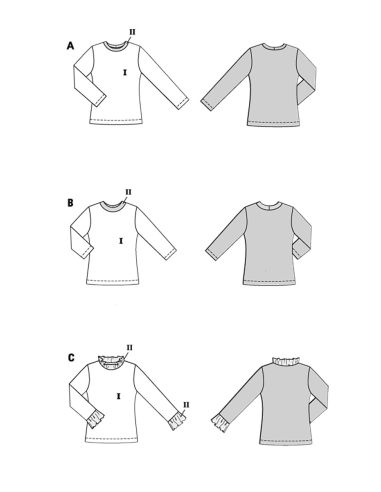 Patrón de camiseta - Burda 5705