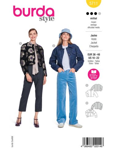 Patrón de chaqueta - Burda 5711